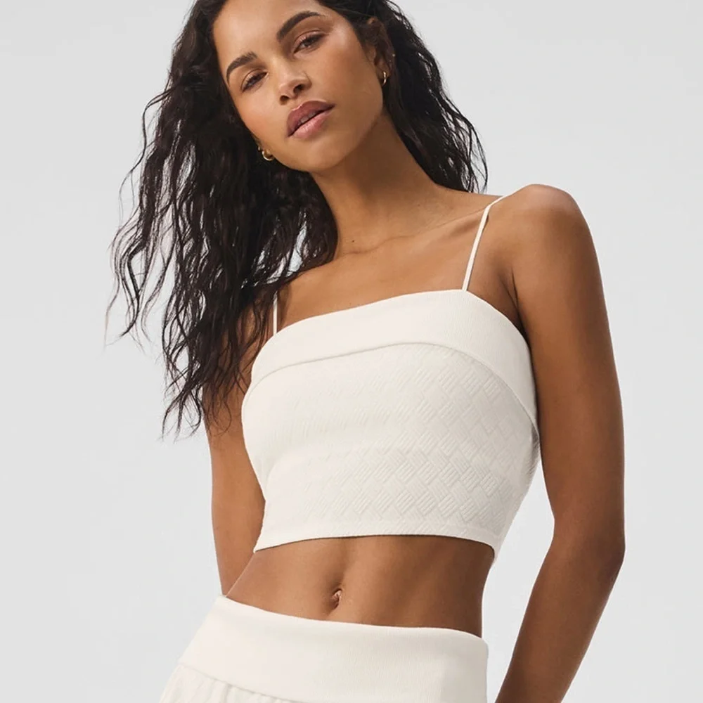 Alo Yoga Doubles Only Bra Tank Size Medium - Ivory